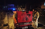 Dursunbey 'de araç gazdan benzine geçerken yanmaya başladı