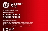 Vali Şıldak aşılarını tam olarak yaptıran Balıkesirlilere teşekkür etti. 