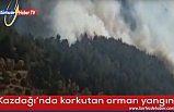 Edremit Kazdağları'nda korkutan orman yangını