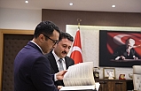 BİK Şube Müdürü Halil İbrahim Parlak, Altıeylül Belediye Başkanı Hasan Avcı'yı ziyaret etti