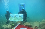 SMA’lı Eren Bebek için deniz altında bayrak açtılar