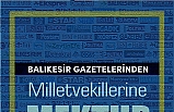 Sayfa karartan Balıkesir gazeteleri  bu kez milletvekillerine mektup gönderdi 