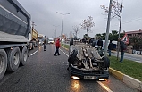 Havran’da otomobil ters döndü, kazada 4 kişi yaralandı