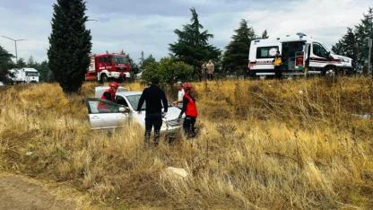 Balıkesir çevre yolunda kaza ucuz atlatıldı
