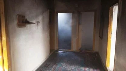 Bigadiç’te yangın evi  kullanılamaz hale getirdi.