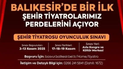 Artık Balıkesir’in de bir “Şehir Tiyatrosu” olacak