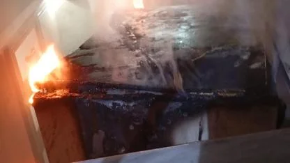 Burhaniye’de mutfakta yangın