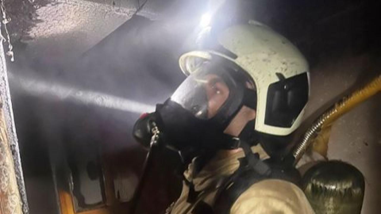 Edremit’te ev yangını..