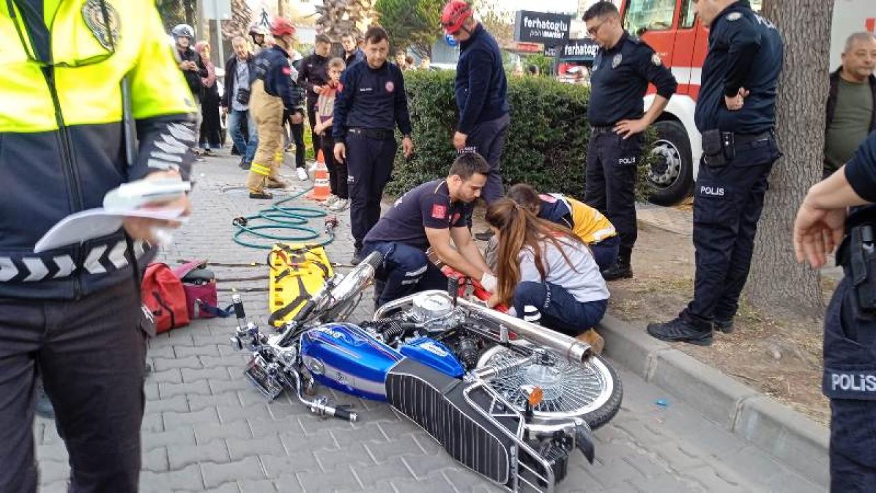 Edremit&#039;te motosiklet kazası: Yaralı sürücü kurtarıldı