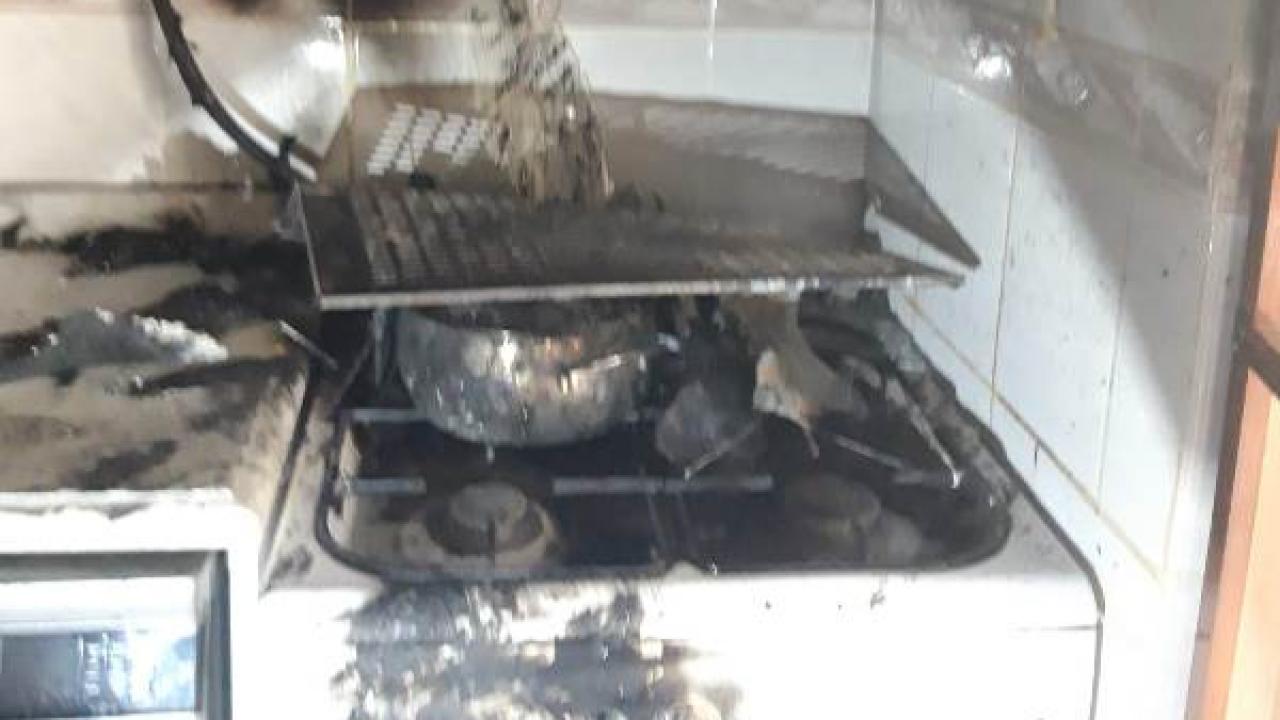 Edremit’te mutfak yangını