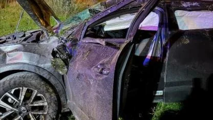 Edremit’te otomobil tarlaya girdi: 2 Yaralı