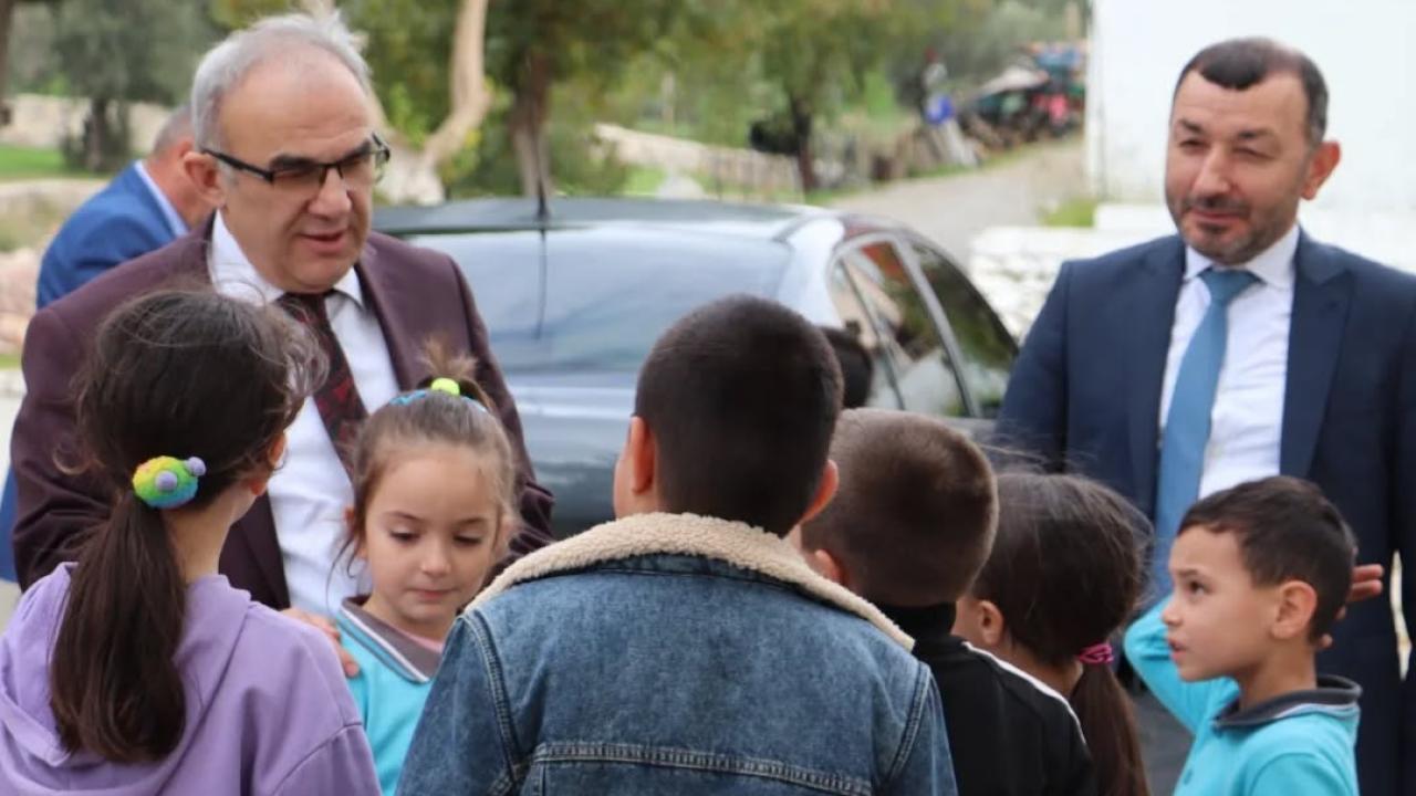 İlçe Milli Eğitim Müdürü Esmen, kırsalda okulları gezdi