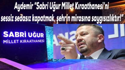 Aydemir’den Altıeylül Belediyesi’ne Sert Tepki: "Sabri Uğur Millet Kıraathanesi Kapatılamaz!"