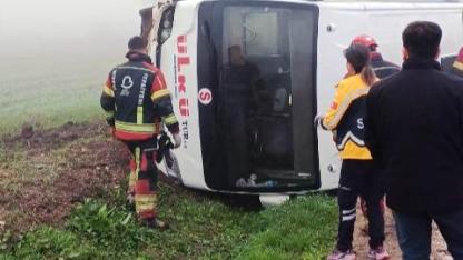 Bandırma’da okul servisi kaza yaptı: 8 yaralı