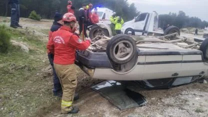 Dağ yolunda kaza: 4 yaralı