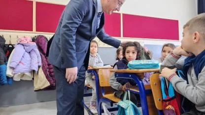 Hasan Yaman’dan  Atatürk İlkokulunun yeni hizmet binasına Ziyaret