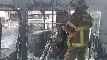 Havran'da korkutan araç yangını