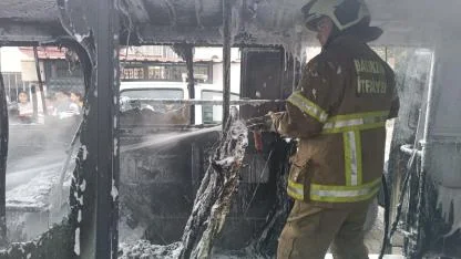 Havran'da korkutan araç yangını