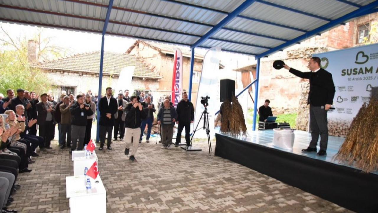 Vatandaşa selam, hizmete devam.. Sındırgı'da susam alım töreni gerçekleştirildi