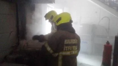 Susurluk’ta Yağ Yangını Paniğe Neden Oldu