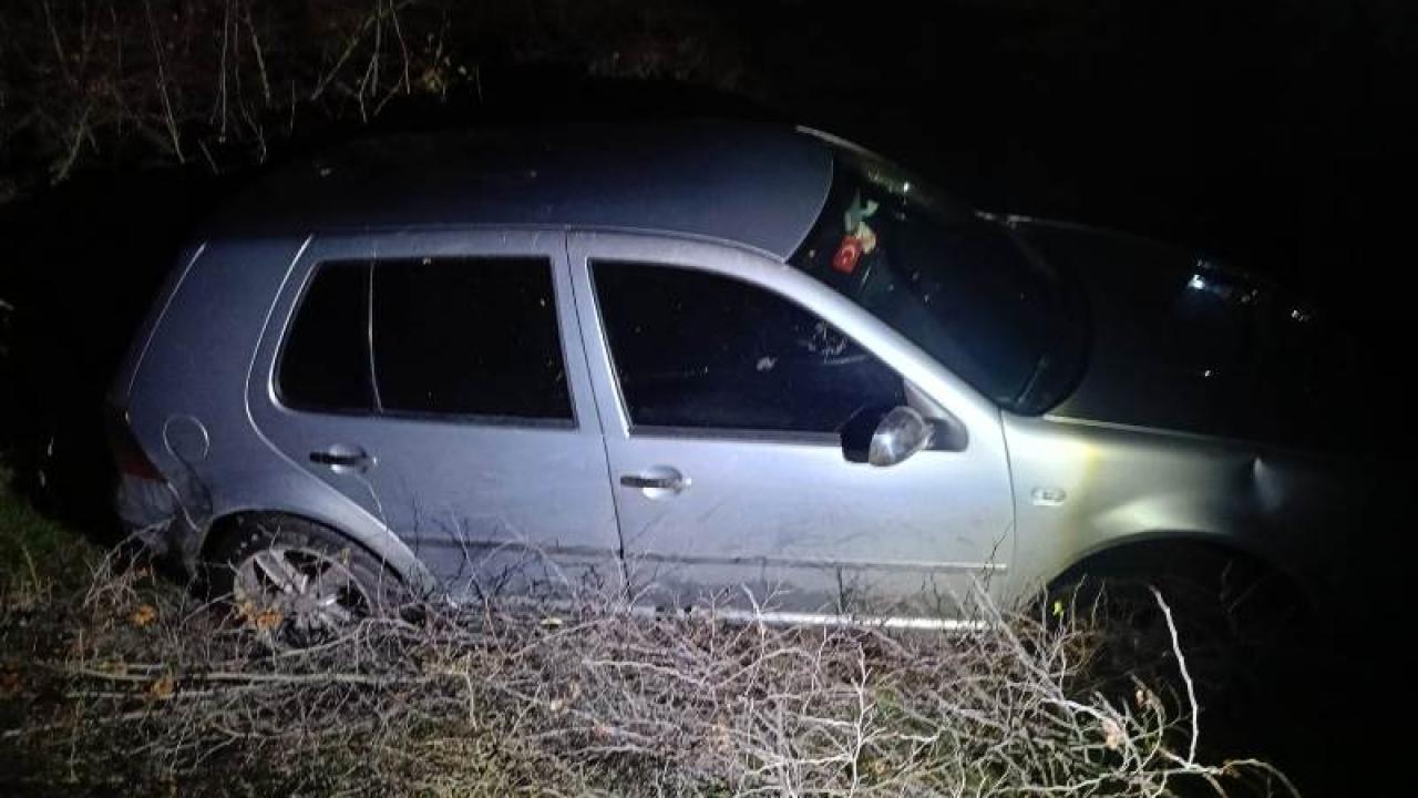 Yoldan çıktı, tarla içindeki çalılıklara uçtu