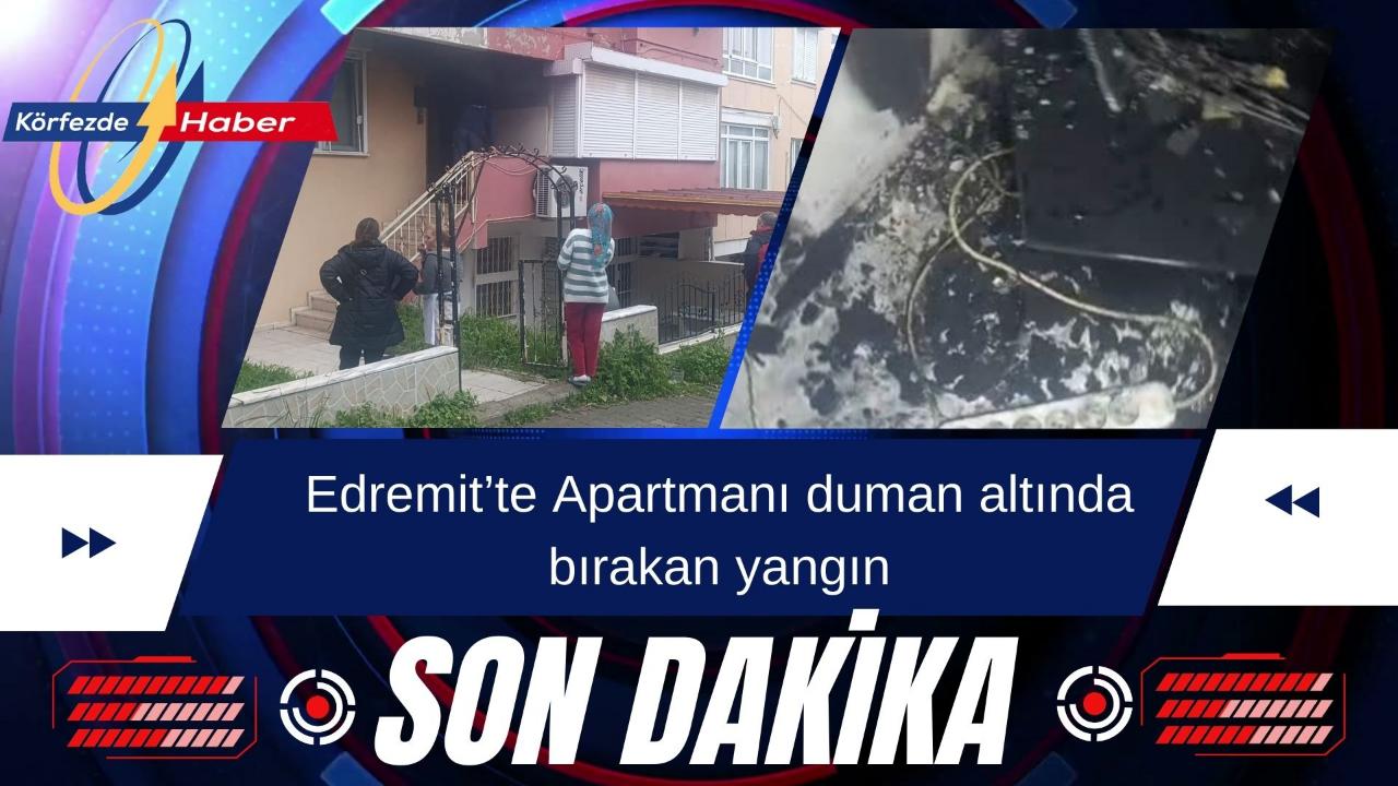 Apartmanı duman altında bırakan yangın