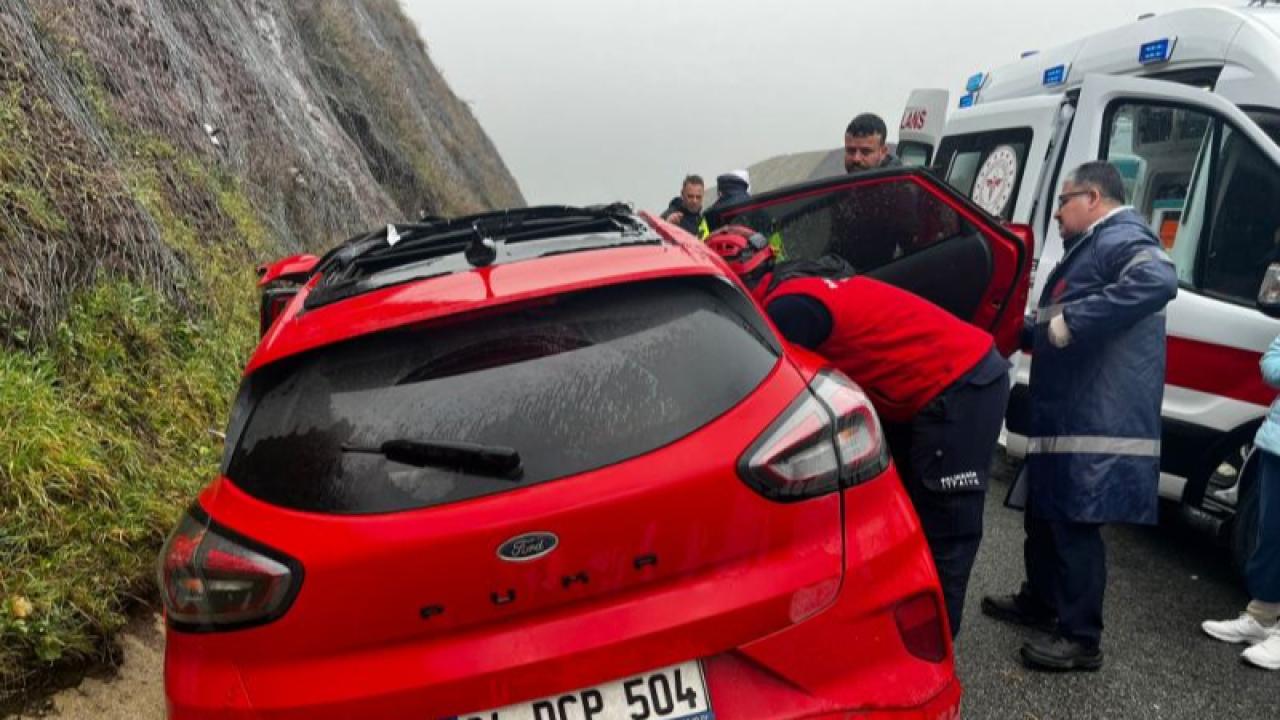 Balıkesir otobanda tek taraflı kaza: 2 yaralı
