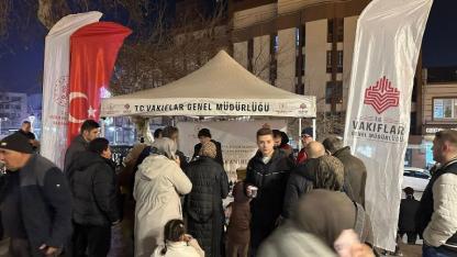 Balıkesir ve Çanakkale’de Vakıflar kandilde salep ile gönülleri ısıttı