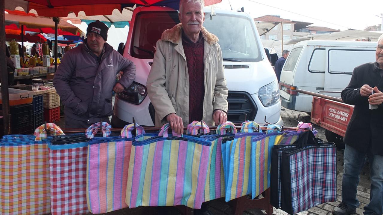 Bigadiç de demir doğrama ustası pazar çantası üreticisi oldu