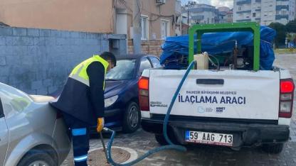 Burhaniye de haşere mücadelesi erken başladı