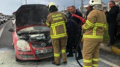 Akçay Kavşağı’nda  yangın paniği