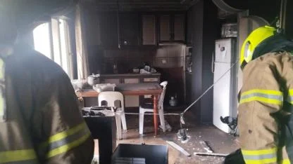 Erdek’te apartman dairesinde yangın