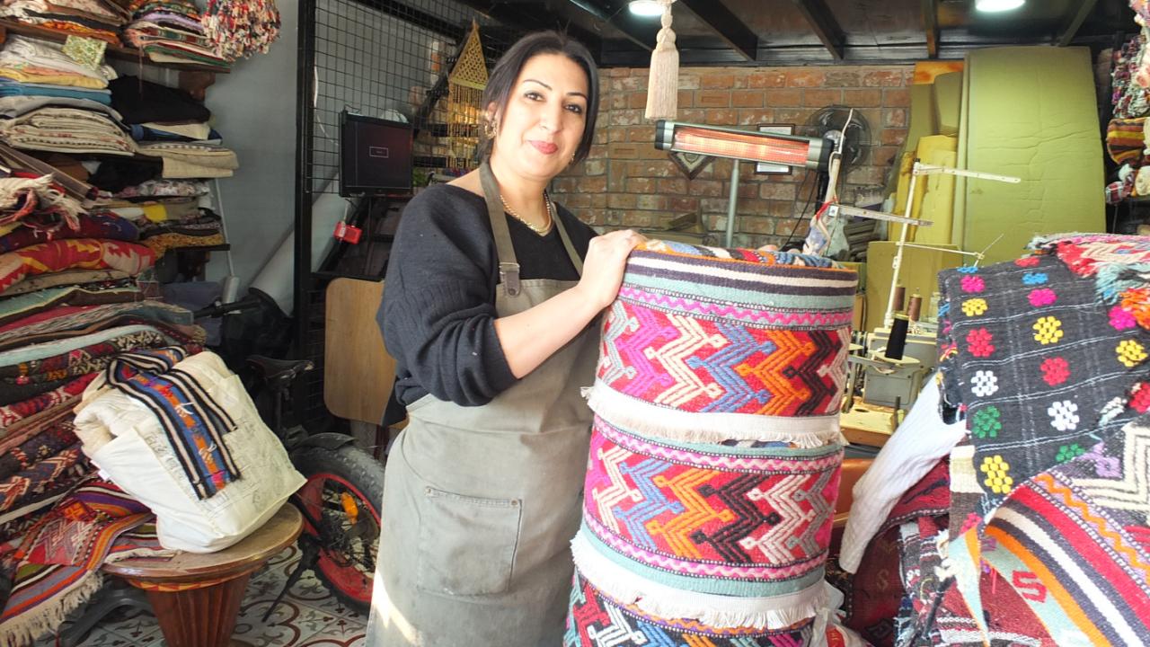 Eski halı ve kilimleri ekonomiye kazandırıyor