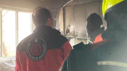 Karesi'de ocakta unutulan yemekten yangın çıktı