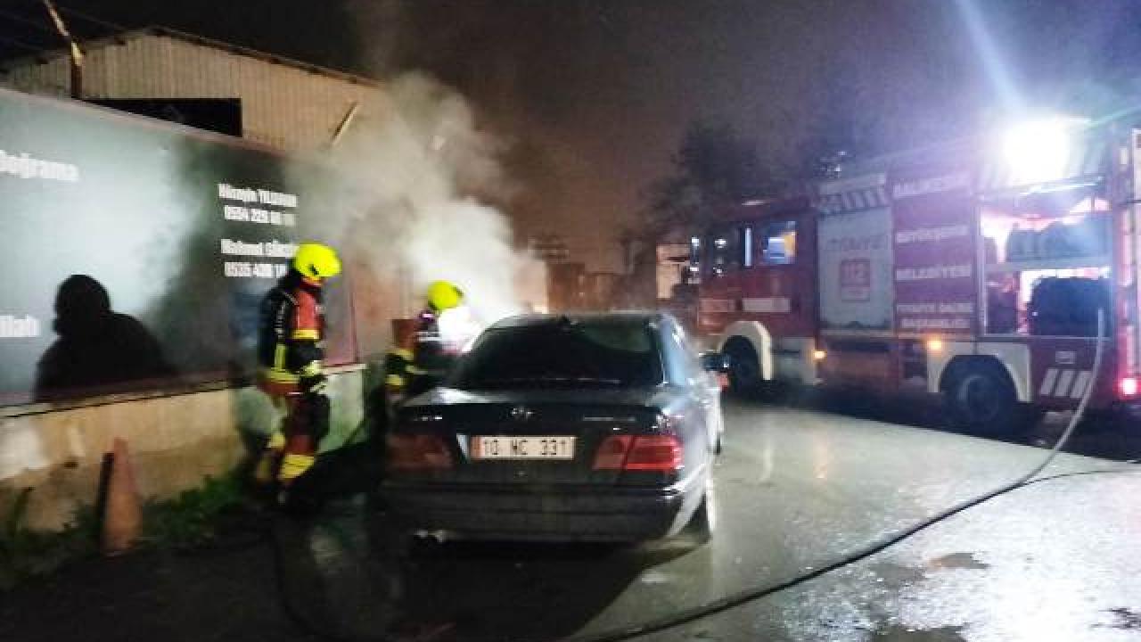 Kepsut’ta araç yangını