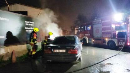 Kepsut’ta araç yangını