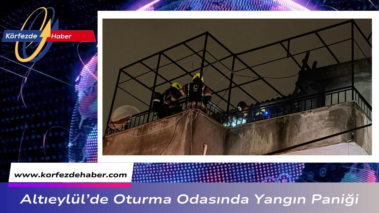 Altıeylül’de Oturma Odasında Yangın Paniği