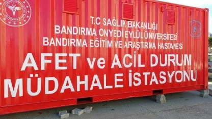 Bandırma Devlet Hastanesi’nde Afet Müdahale İstasyonu kuruldu