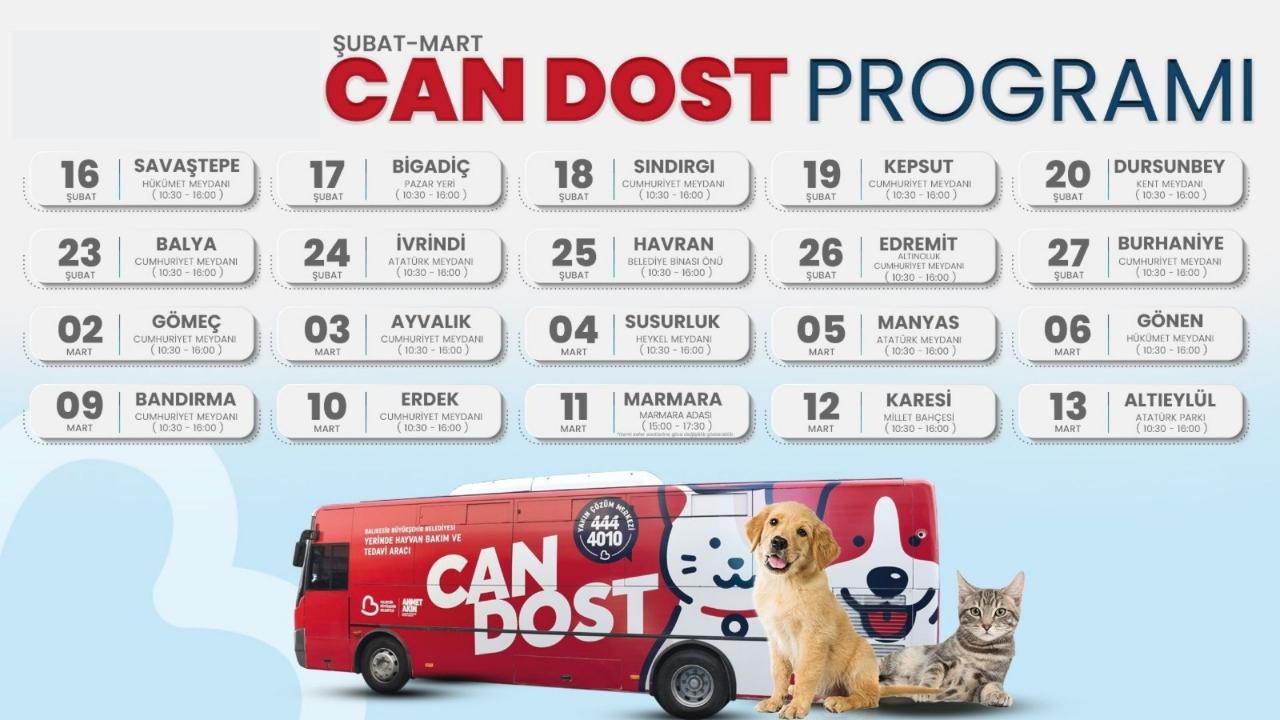 Can Dost Şubat-Mart programı belli oldu