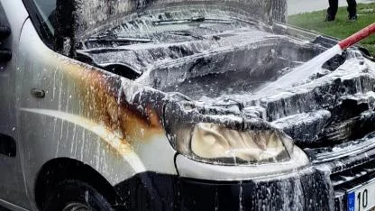 Edremit’te Araç Yangını