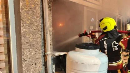 Gömeç'te işyeri yangını