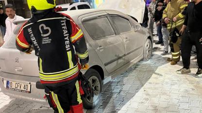 Gönen’de araç yangını