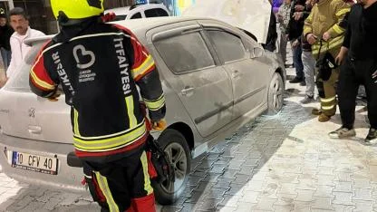 Gönen’de araç yangını