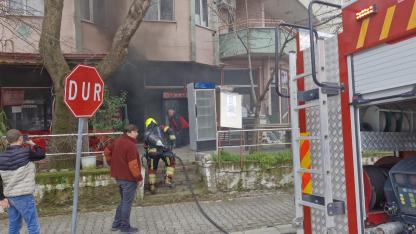 Karesi’de İşyeri Yangını