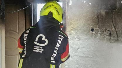 Kepsut’ta ev yangını