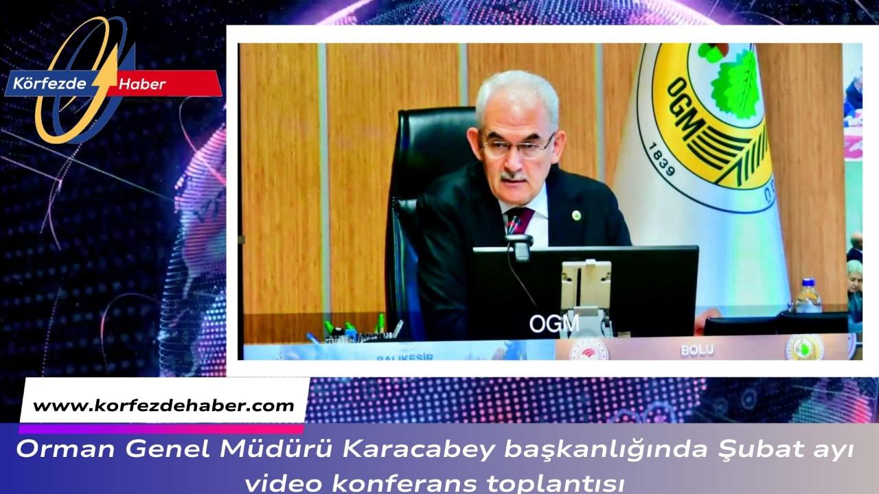 Orman Genel Müdürü Karacabey başkanlığında Şubat ayı video konferans toplantısı