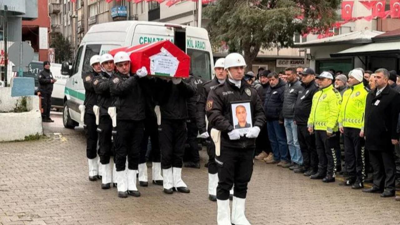 Polis Memuru Murat Saçan hüzünle son yolculuğuna uğurlandı