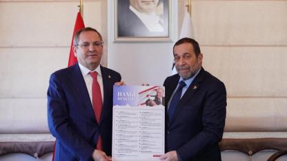 Rauf Denktaş Kültür Merkezi açılışı öncesi önemli isimler Ayvalık’ta ağırlandı.