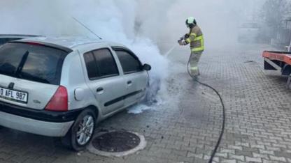 Savaştepe’de araç yangını