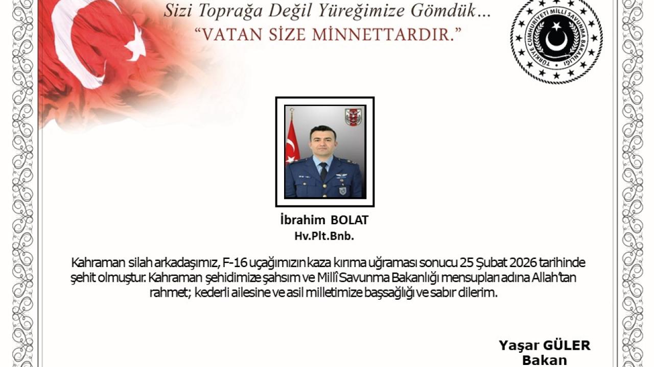 Şehit F-16 Pilotunun kimliği belli oldu
